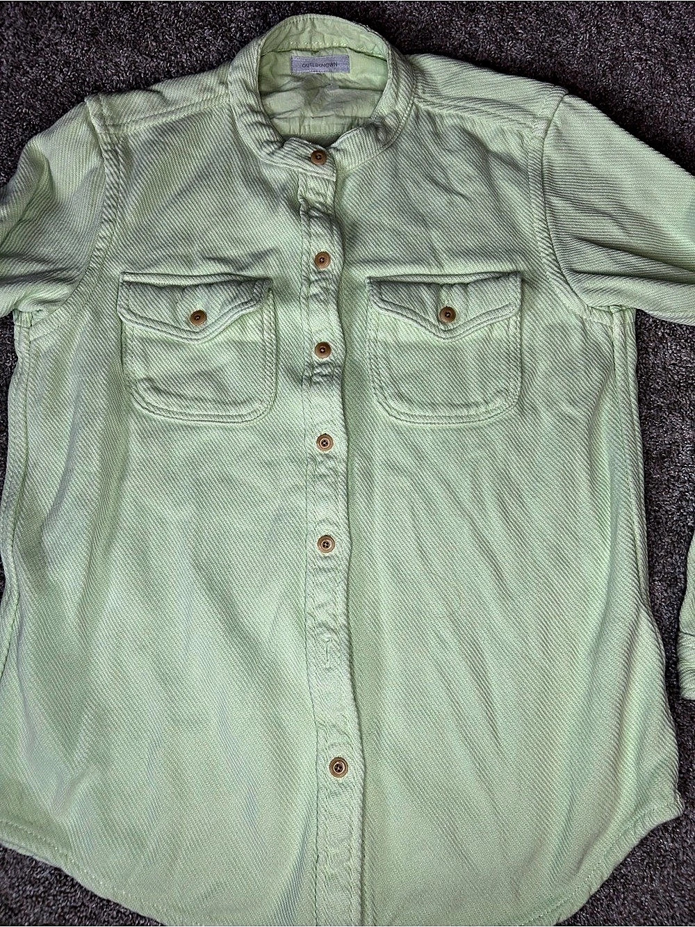Outerknown The Cord Weekend Shirt Button Down Green Medium